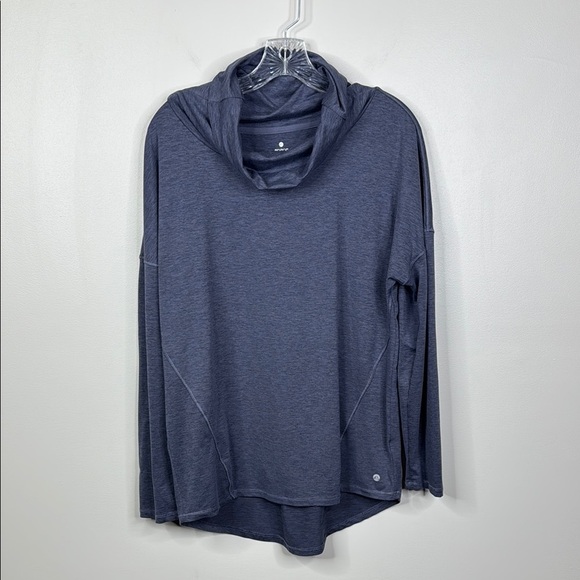Apana Blue Gray Long Sleeved Cown Neck Top Women's Size Large - Picture 1 of 5